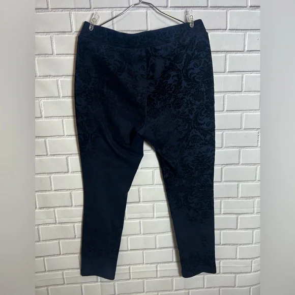 ROZ&ALI women blue printed leggings /size LP - Picture 4 of 6